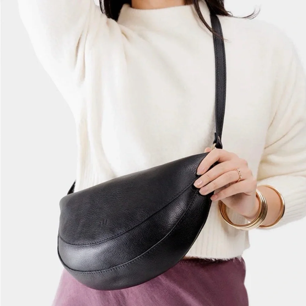 Portland Leather Large Koala Sling Bag – Black – Brand New in Box